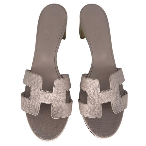 Hermès Oasis H Logo Slides in Light Pink - Picture 4 of 16